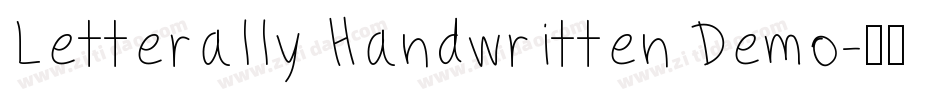 Letterally Handwritten Demo字体转换